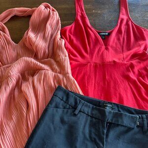 Express Clothing Bundle – 2 Dresses & Dress Pants – Size 2 – Like New